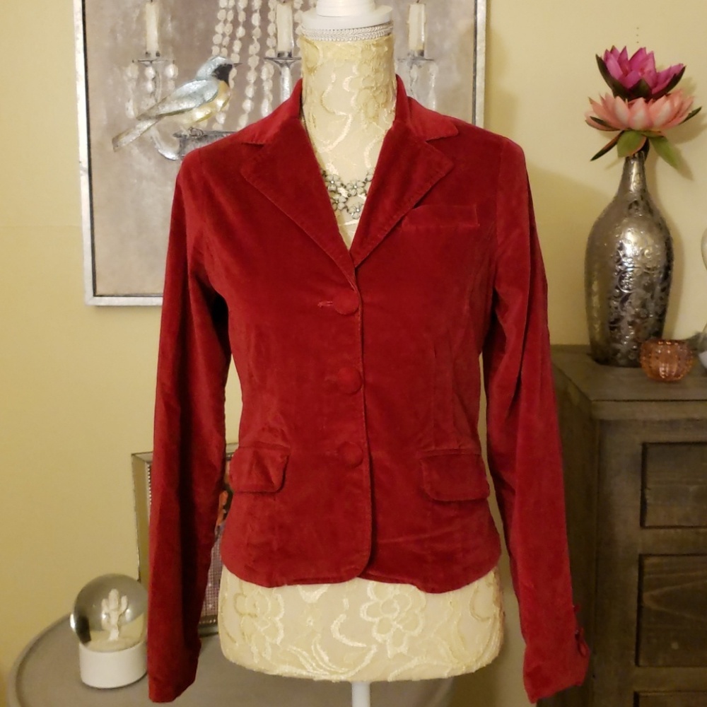 Be Cool Red Velvet Jacket